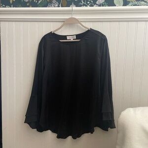 Black silk blouse